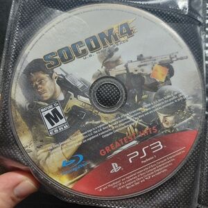 Sony SOCOM 4 PS3 Game Disc - Red and Black